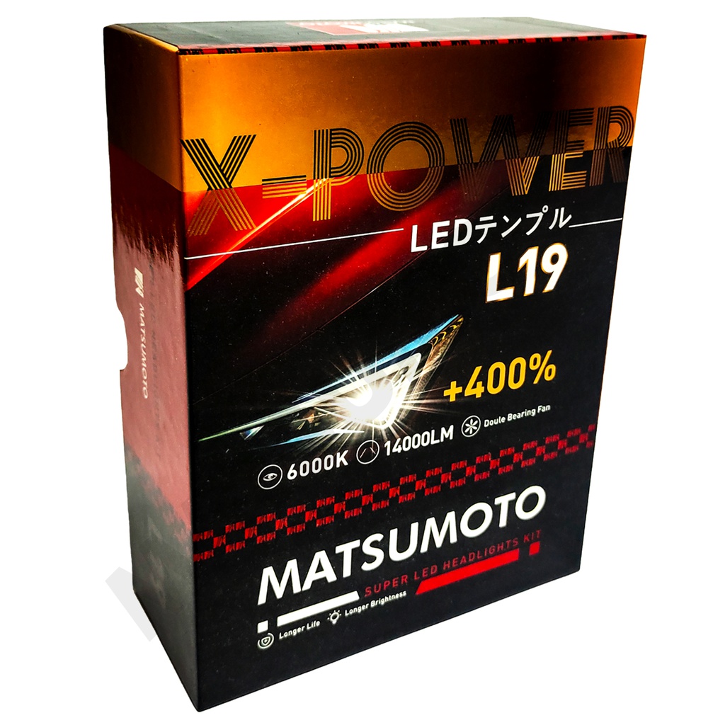 Set Ampolletas Matsumoto Super Led 9006-L19 14.000Lúmenes