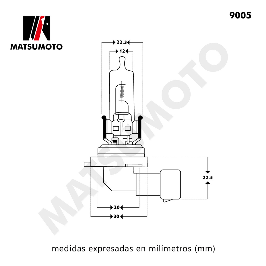 Ampolleta Matsumoto 2Pack 9005 Halogeno F9R