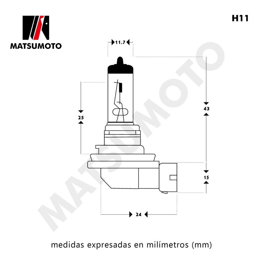 Ampolleta Matsumoto 2Pack H11 Halogeno F9R